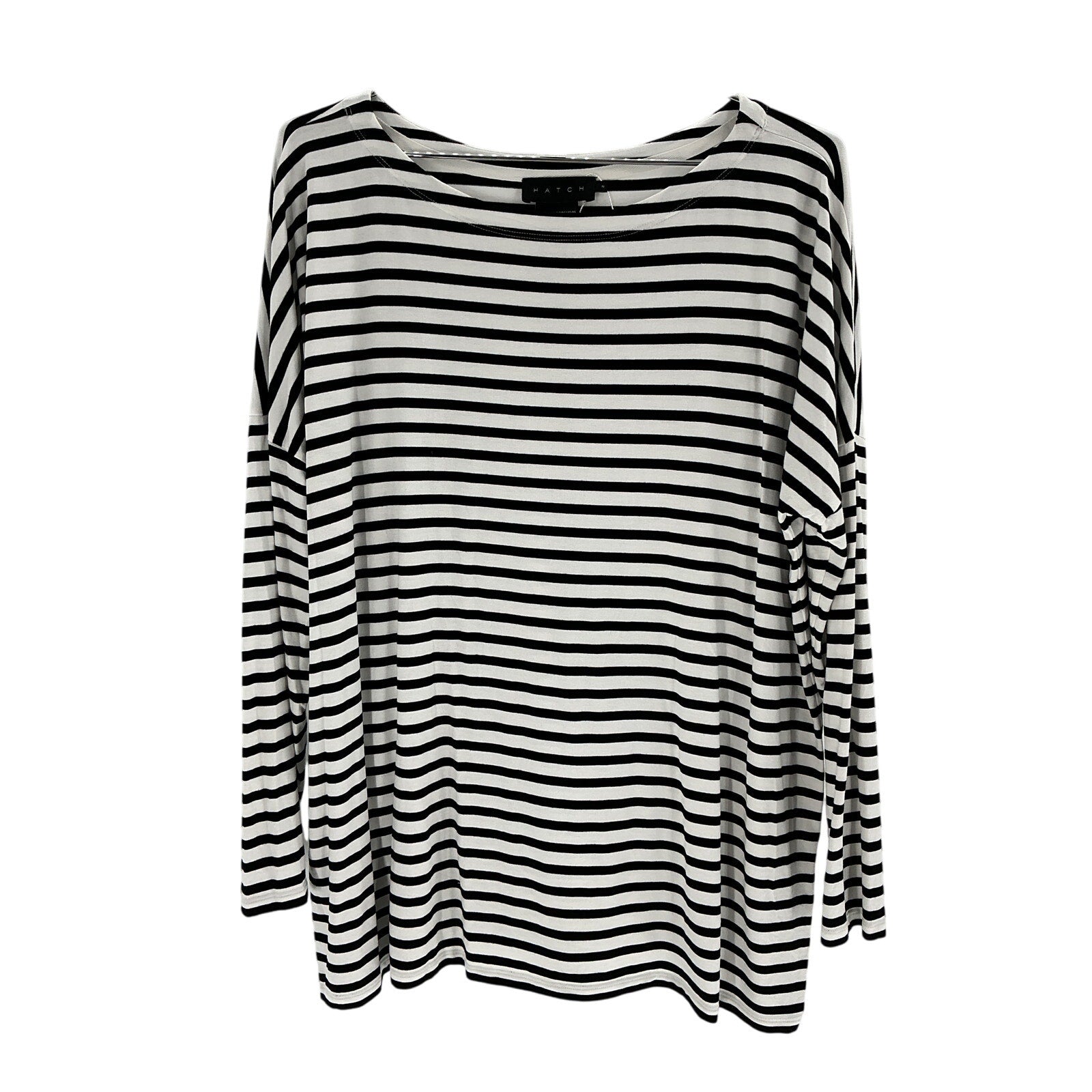 Hatch The Perfect Black Viscose Long Sleeve Tee Size 2