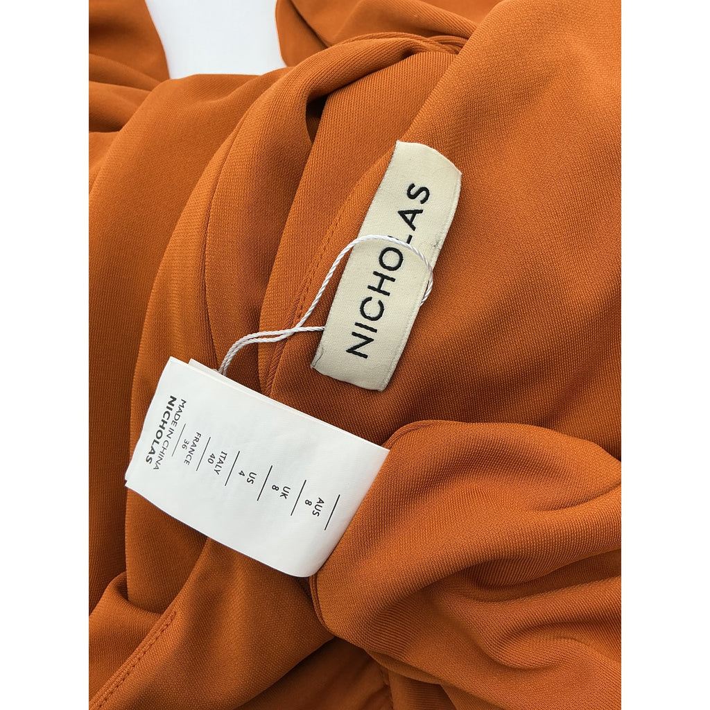 Nicholas 'Shayla' Orange Polyester Dress Size 4