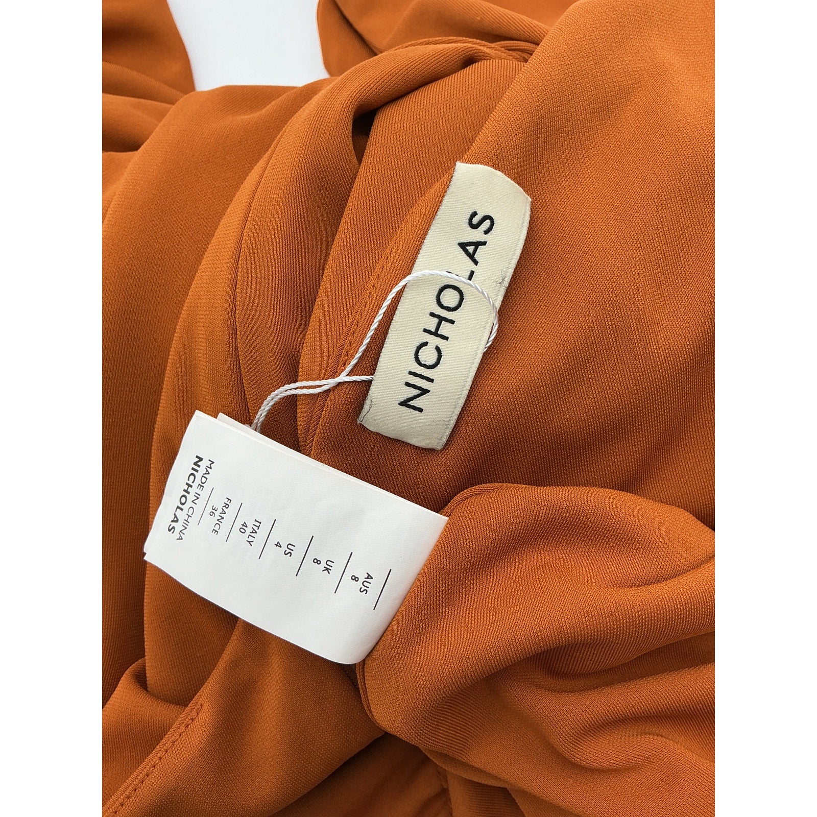 Nicholas 'Shayla' Orange Polyester Dress Size 4