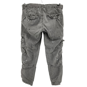 Nsf Distressed Pigment Black Painter Basquiat Cargo Pants Size 26