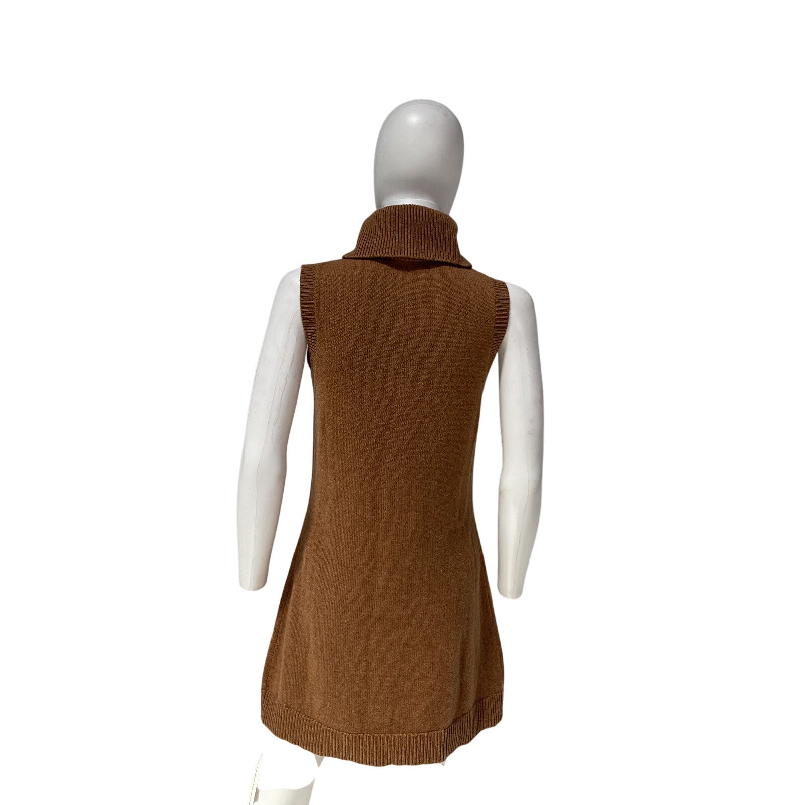 Reformation 'Holland' Brown Cashmere Turtleneck Sweater Dress Size S