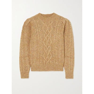 Isabel Marant �toile 'Raith' Tan Cable-Knit Sweater Size 4 - NWT