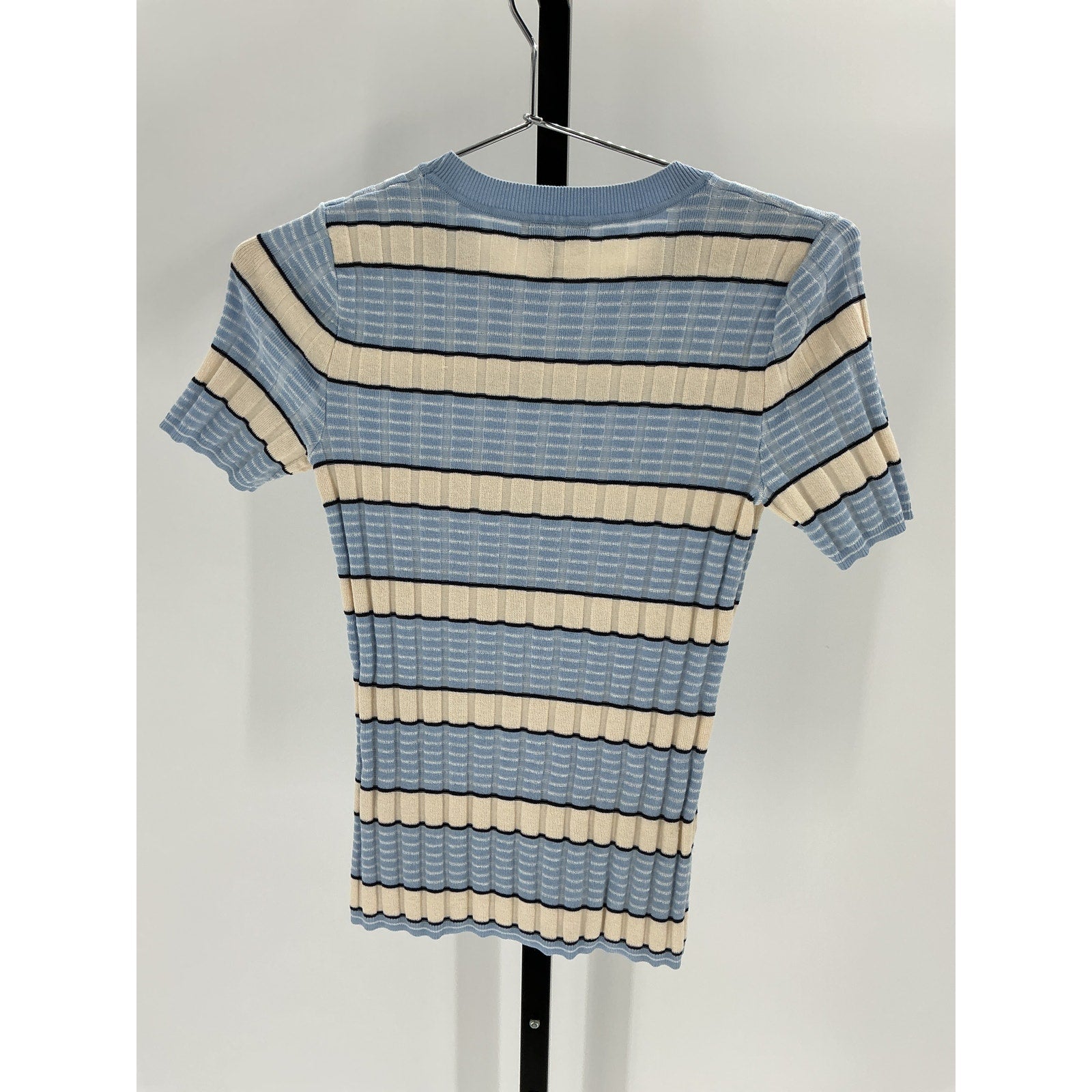 Rag & Bone 'Eloise' Blue Viscose Short Sleeve Crew Tee Size S