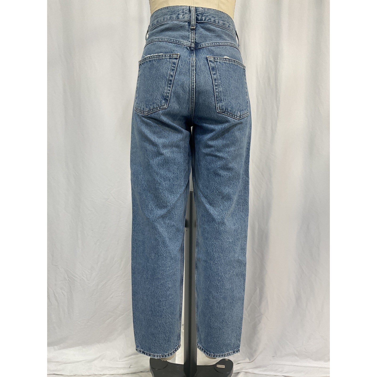 Agolde High Rise Blue Cotton Baggy Taper Jeans Size 26