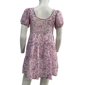 LoveShackFancy Floral Purple Iris Runa Mini Dress Size P