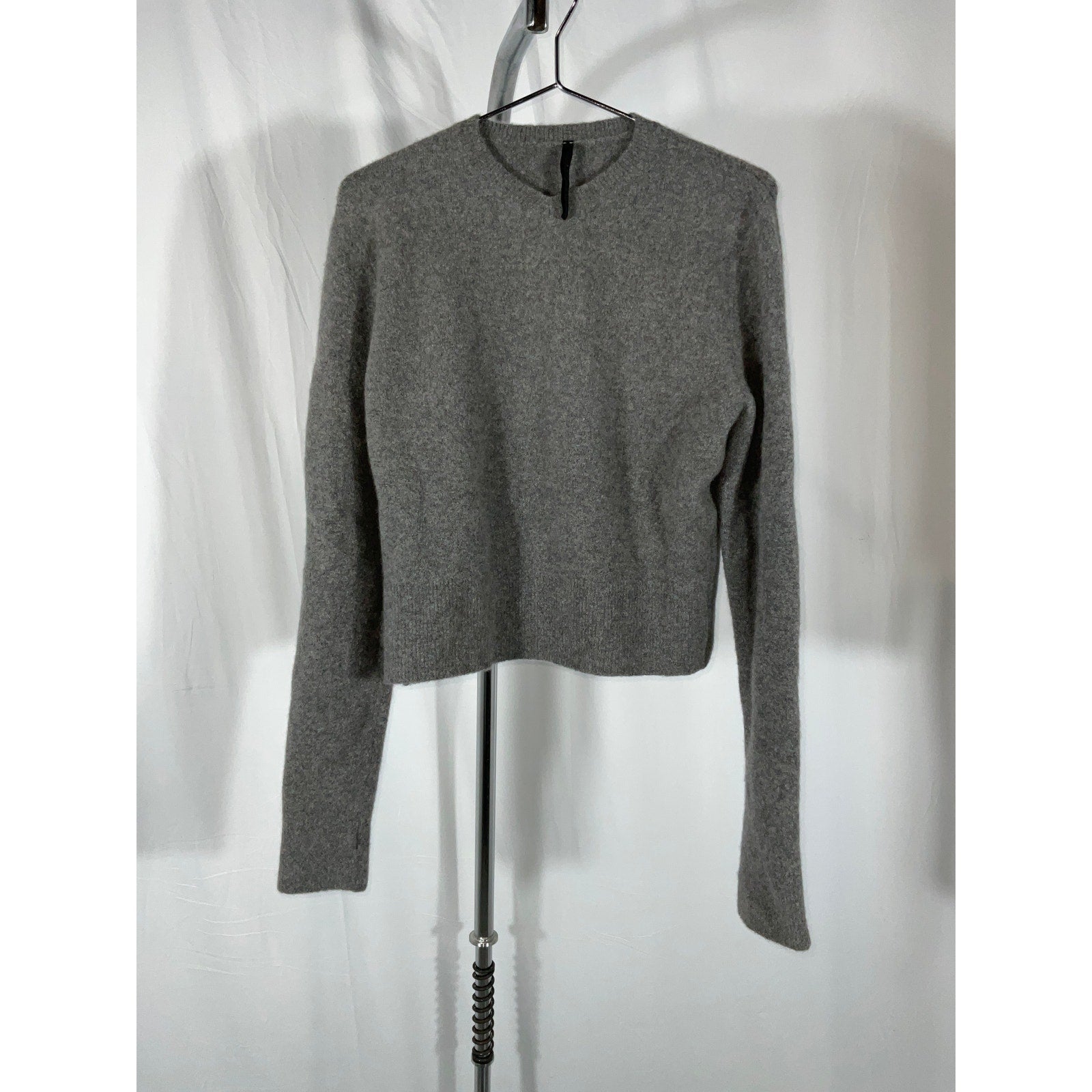 Petar Petrov 'Old School' Gray Stretch-Cashmere And Silk-Blend Sweater Size M