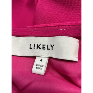 Likely 'Katy' Pink Square Neck Mini Dress Size 4