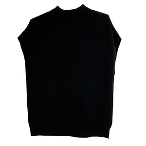 Vince Wool Blend Black Mock Turtleneck Sweater Vest Size M