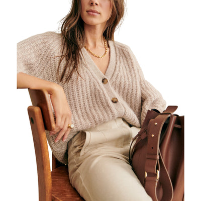 Sézane 'Basile' Tan Alpaca Cardigan Size M