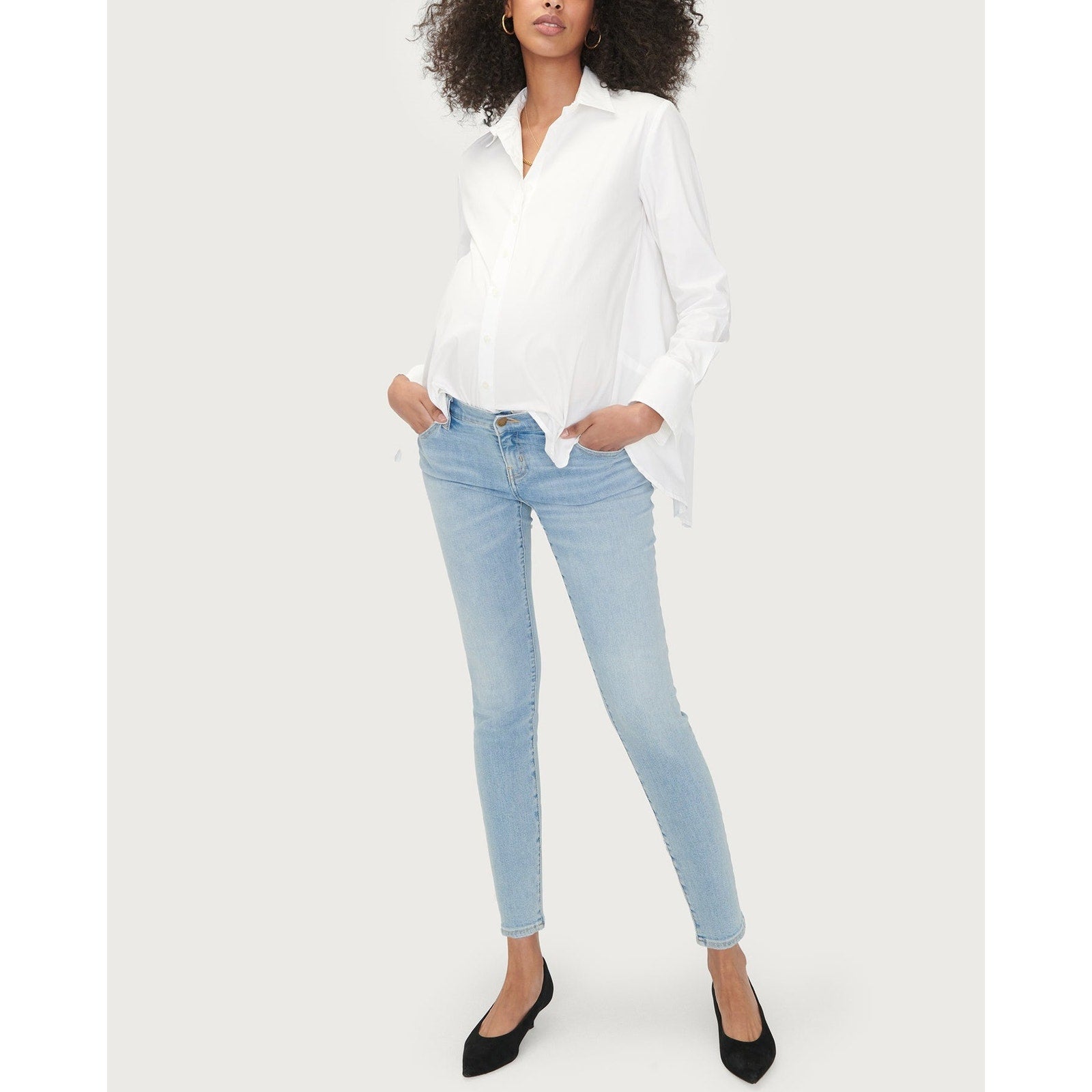 Hatch The Slim Maternity Blue Cotton Jean Size 26