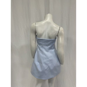 Simkhai 'Arta' Blue Cotton Strapless Mini Dress Size 2