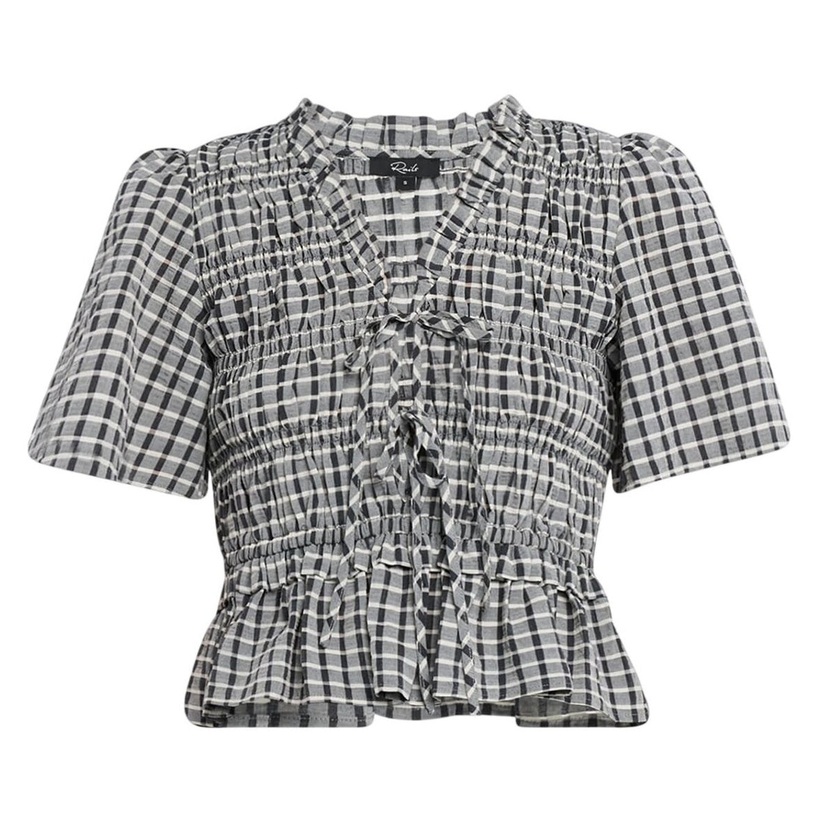 Neiman Marcus Smocked Multicolor Portia Blouse Size XS