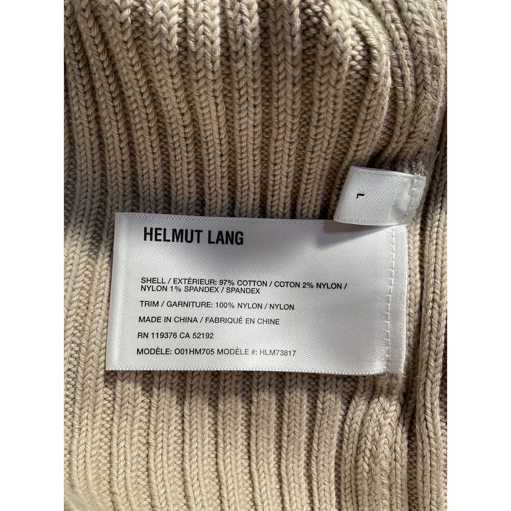 Helmut Lang Seatbelt Beige Cotton Tank Top Size L