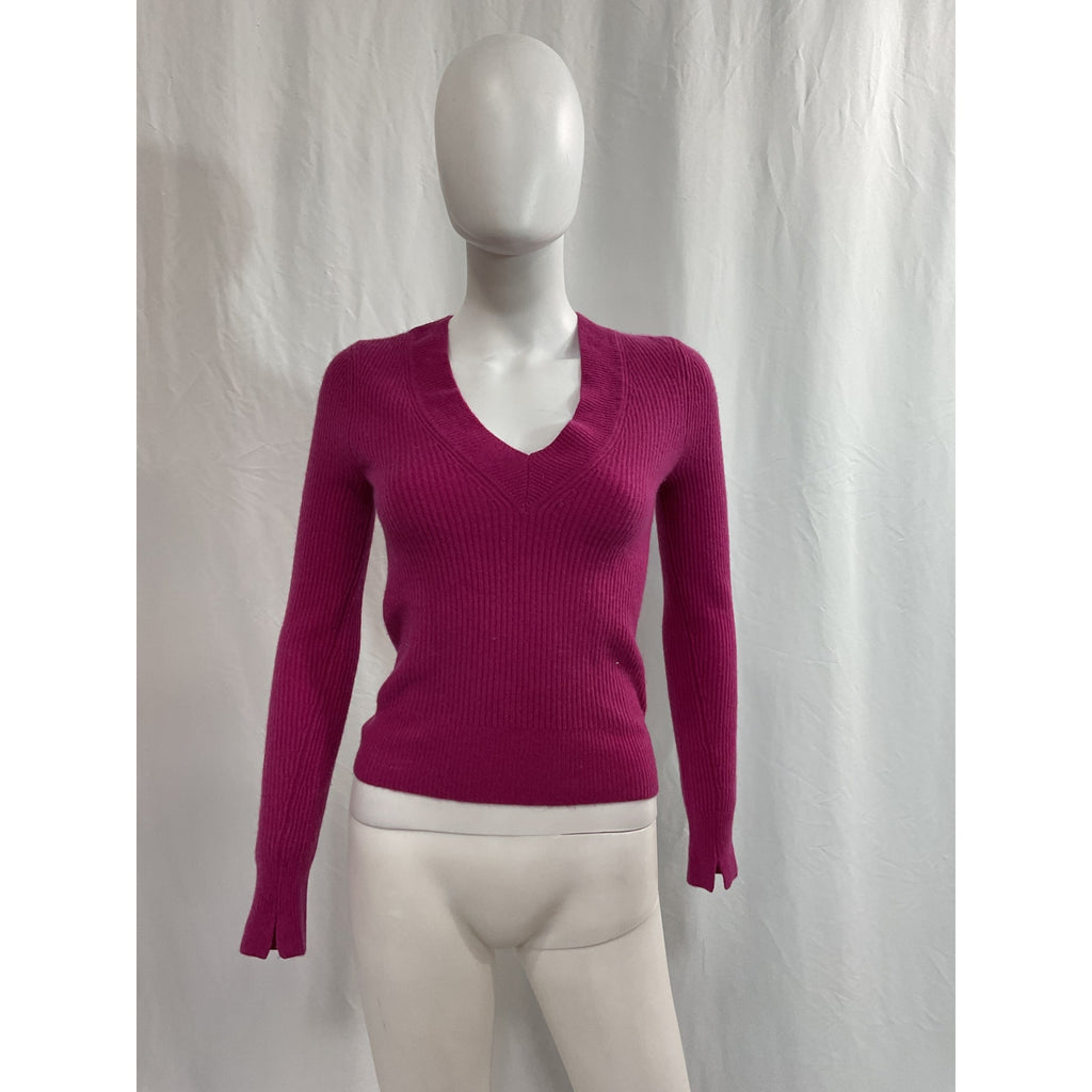 Rag & Bone 'Pierce' Pink Cashmere Slim-Fit V Neck Sweater Size XS
