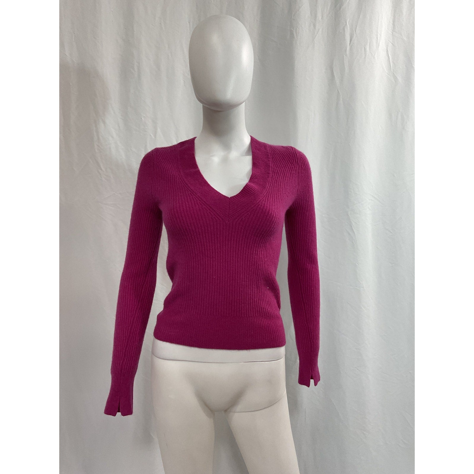 Rag & Bone 'Pierce' Pink Cashmere Slim-Fit V Neck Sweater Size XS