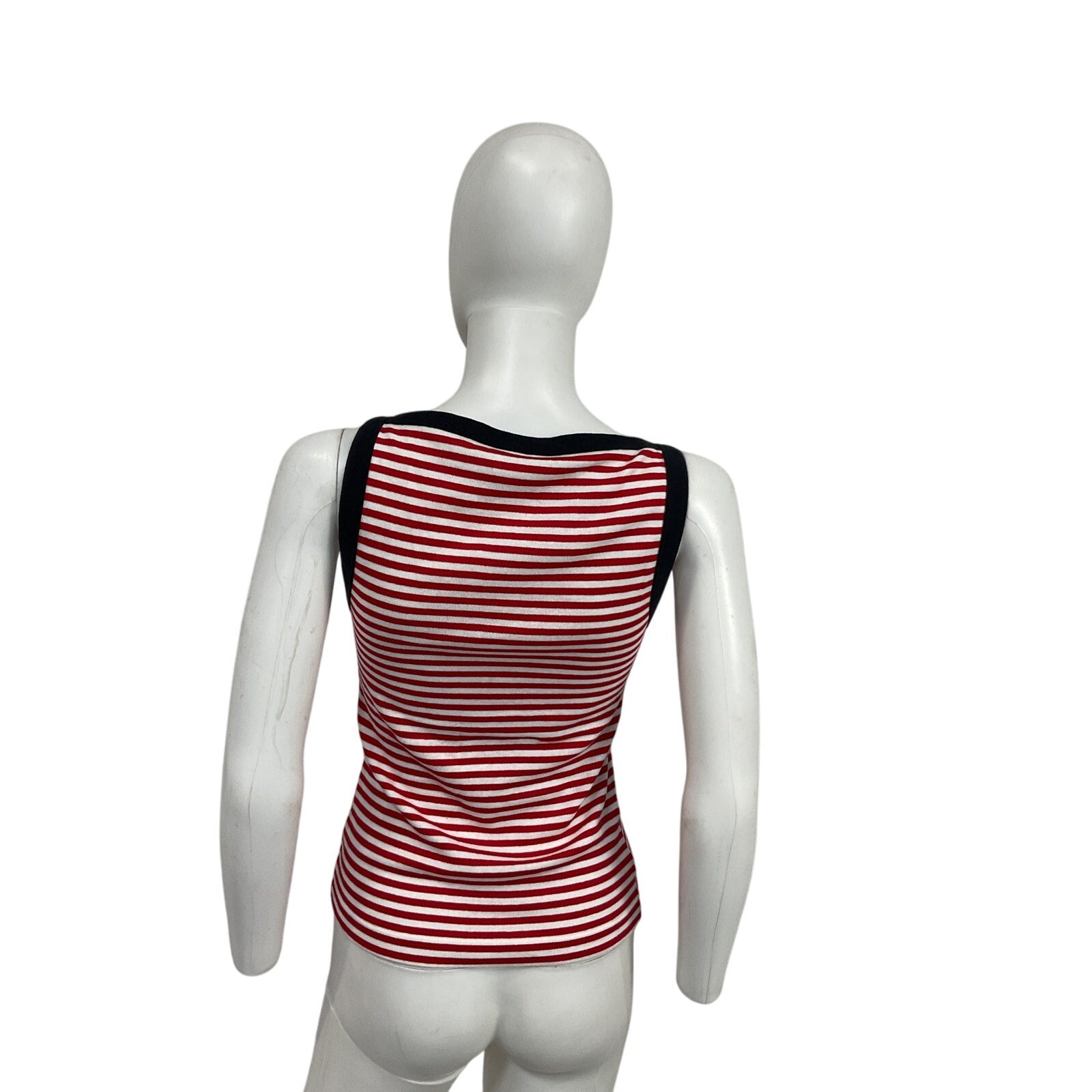 D�en 'Andrea' Red Cotton Tank Top Size S