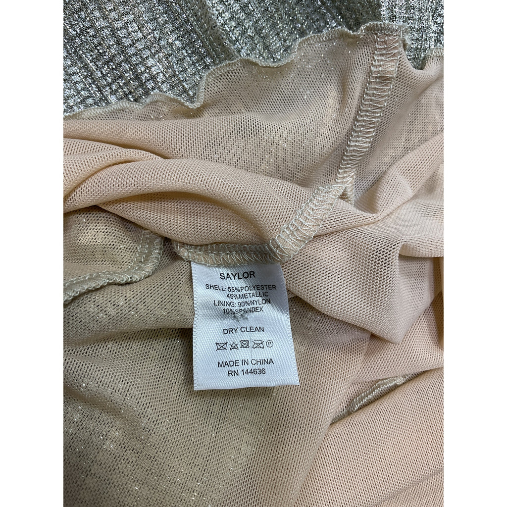 Saylor 'Saydee' Silver Polyester Dress Size M