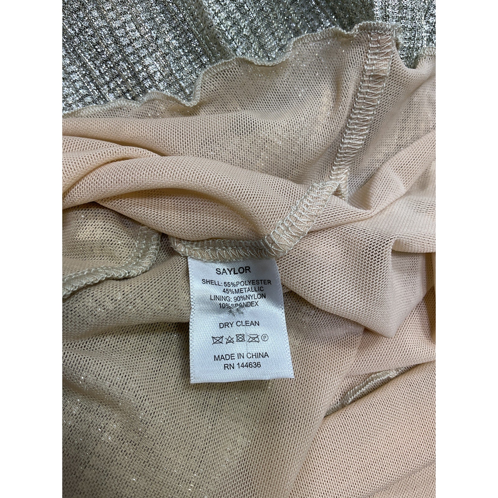 Saylor 'Saydee' Silver Polyester Dress Size M