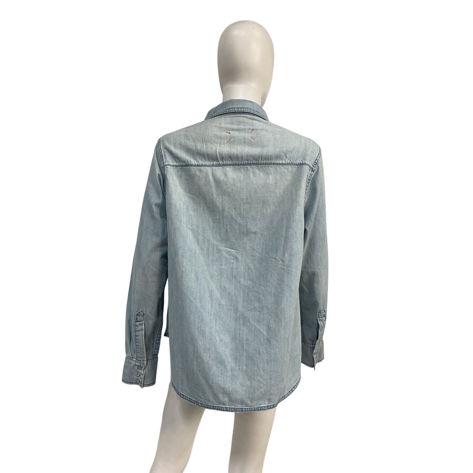 Hatch The Denim 'Maternity' Blue Cotton Shirt Size XL