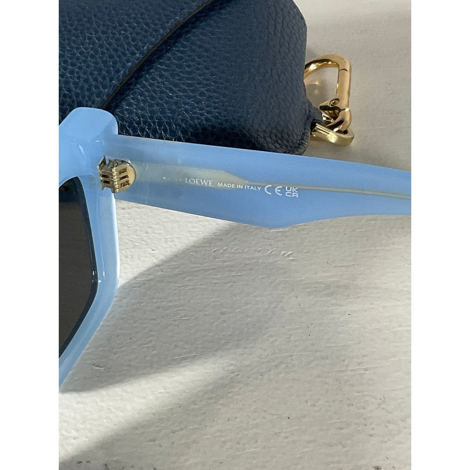 Loewe 'Cat-Eye' Blue Acetate Sunglasses Size OS