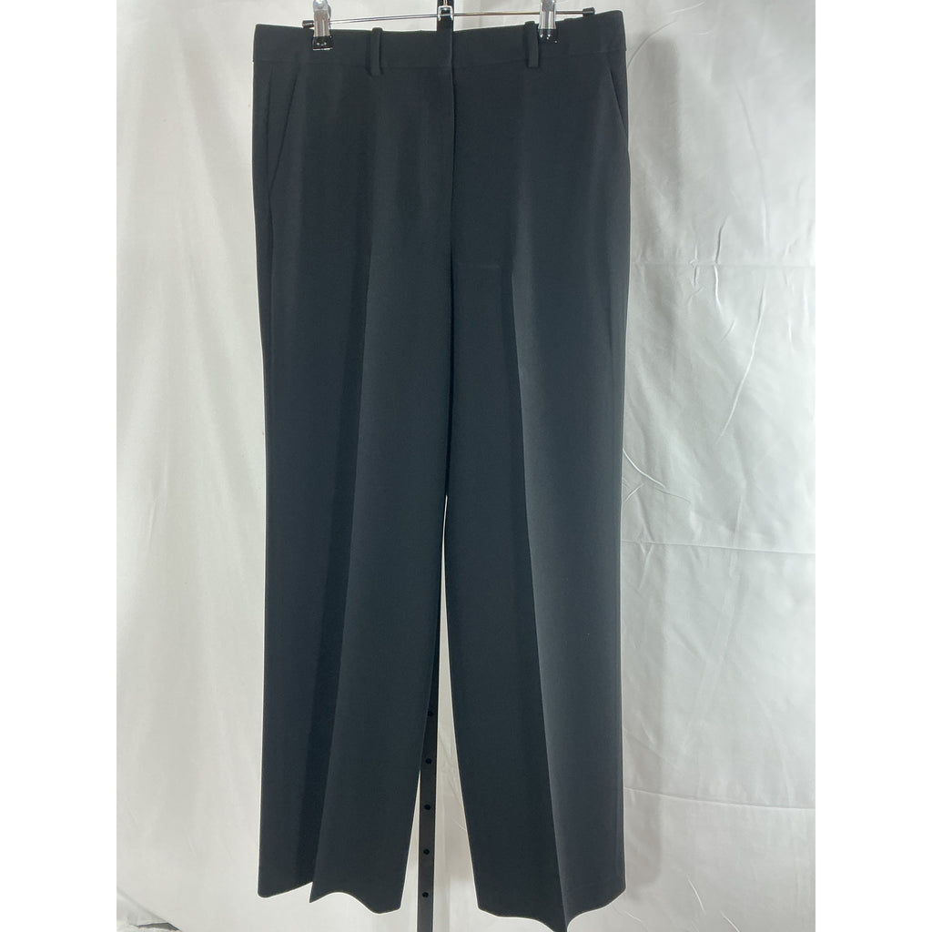 Theory Crepe Wide-Leg Black Triacetate Pants Size 6