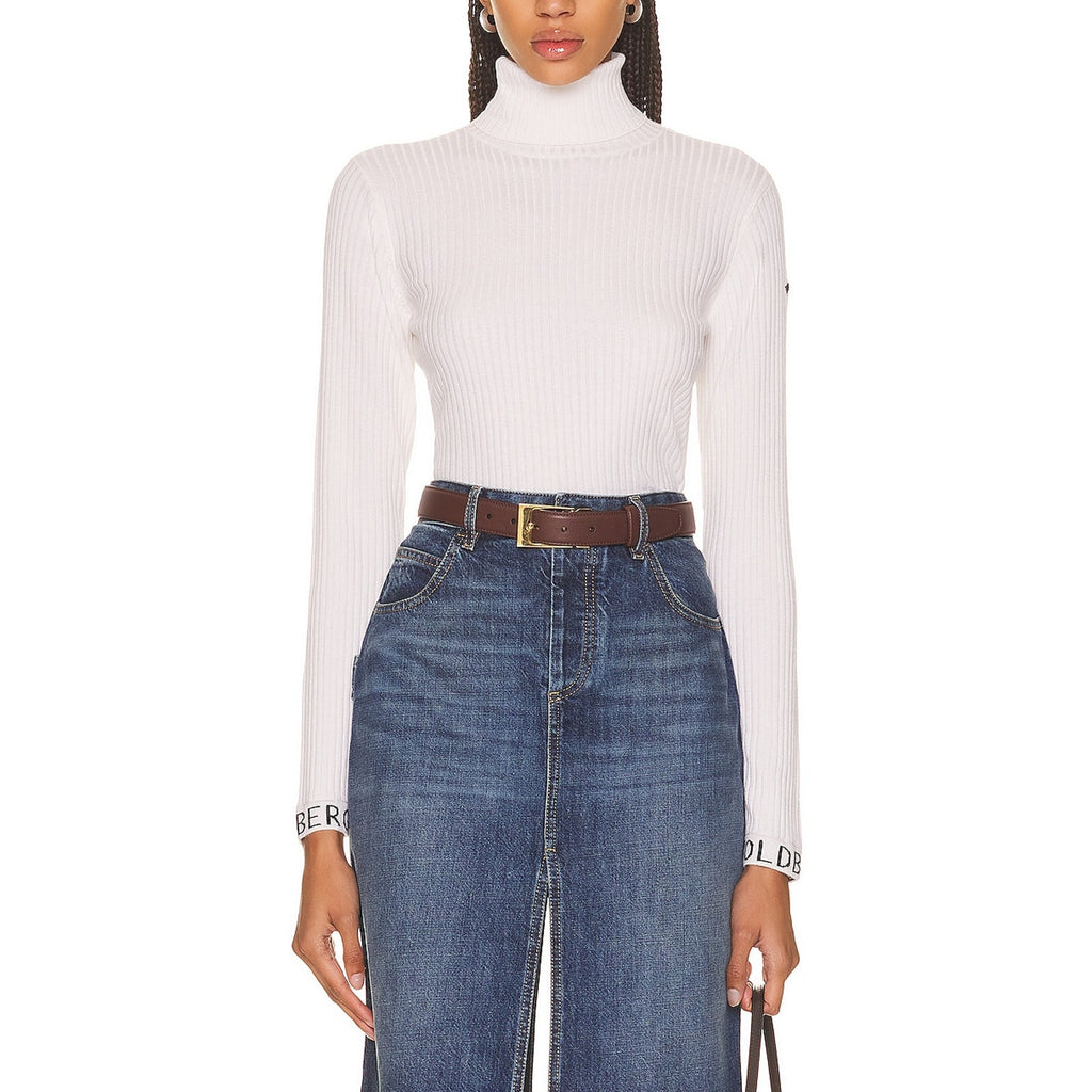 Goldbergh 'Mira' White Acrylic Turtleneck Sweater Size XS