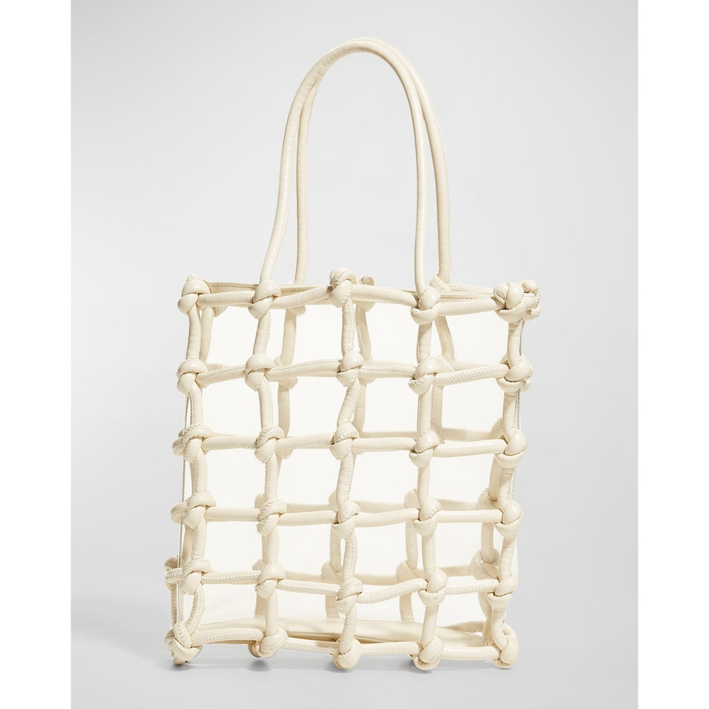 Cult Gaia 'Enzo North South' White Faux Leather Tote Size OS