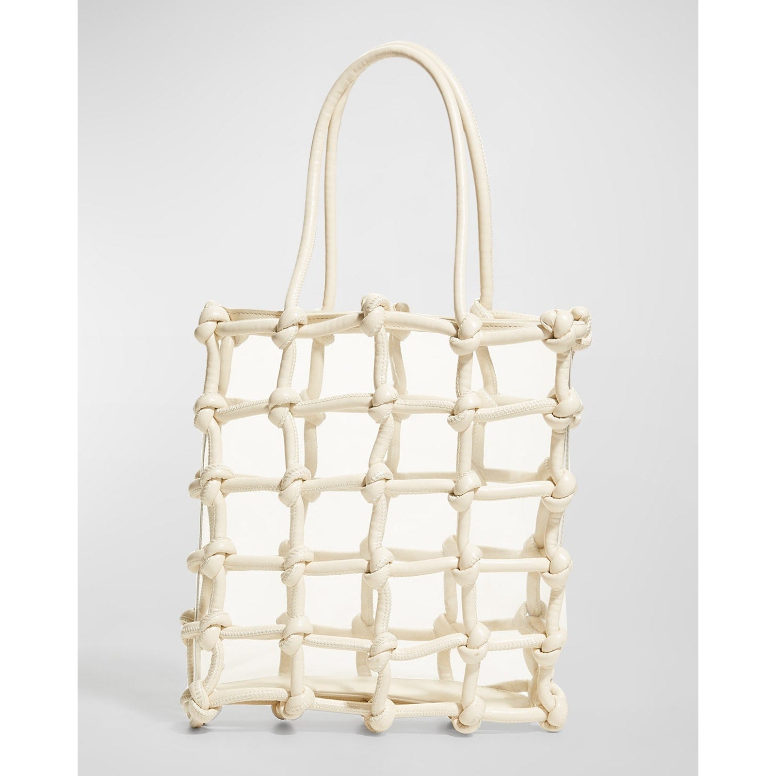 Cult Gaia 'Enzo North South' White Faux Leather Tote Size OS