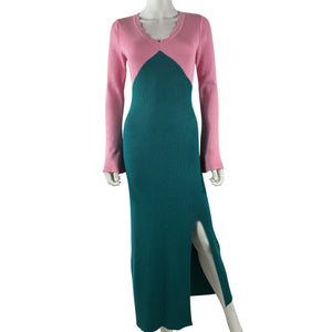 Olivia Rubin Colorblock Aquamarine And Rose Reese Dress Size S