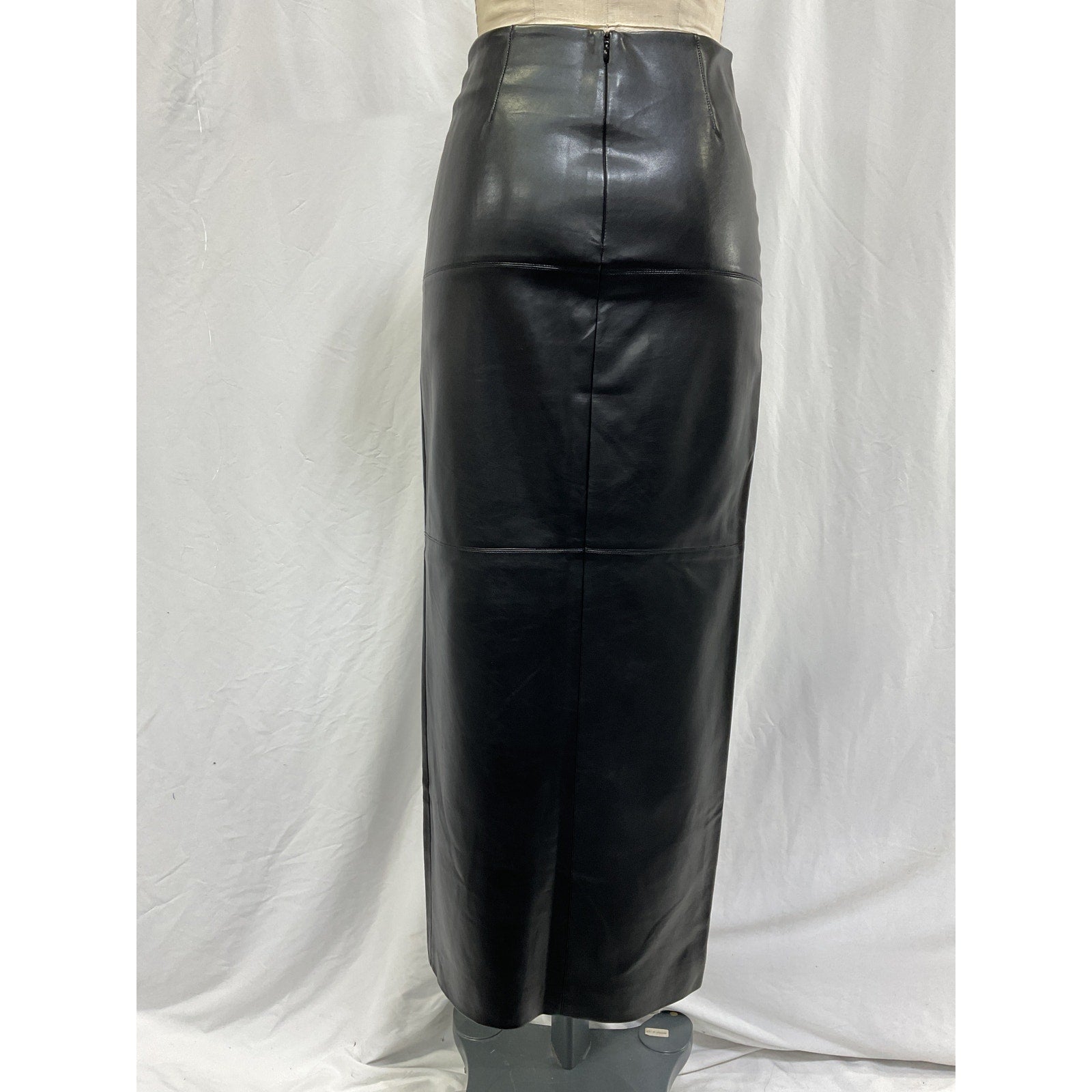 Nicholas 'Enid' Black Faux Leather Maxi Skirt Size 2