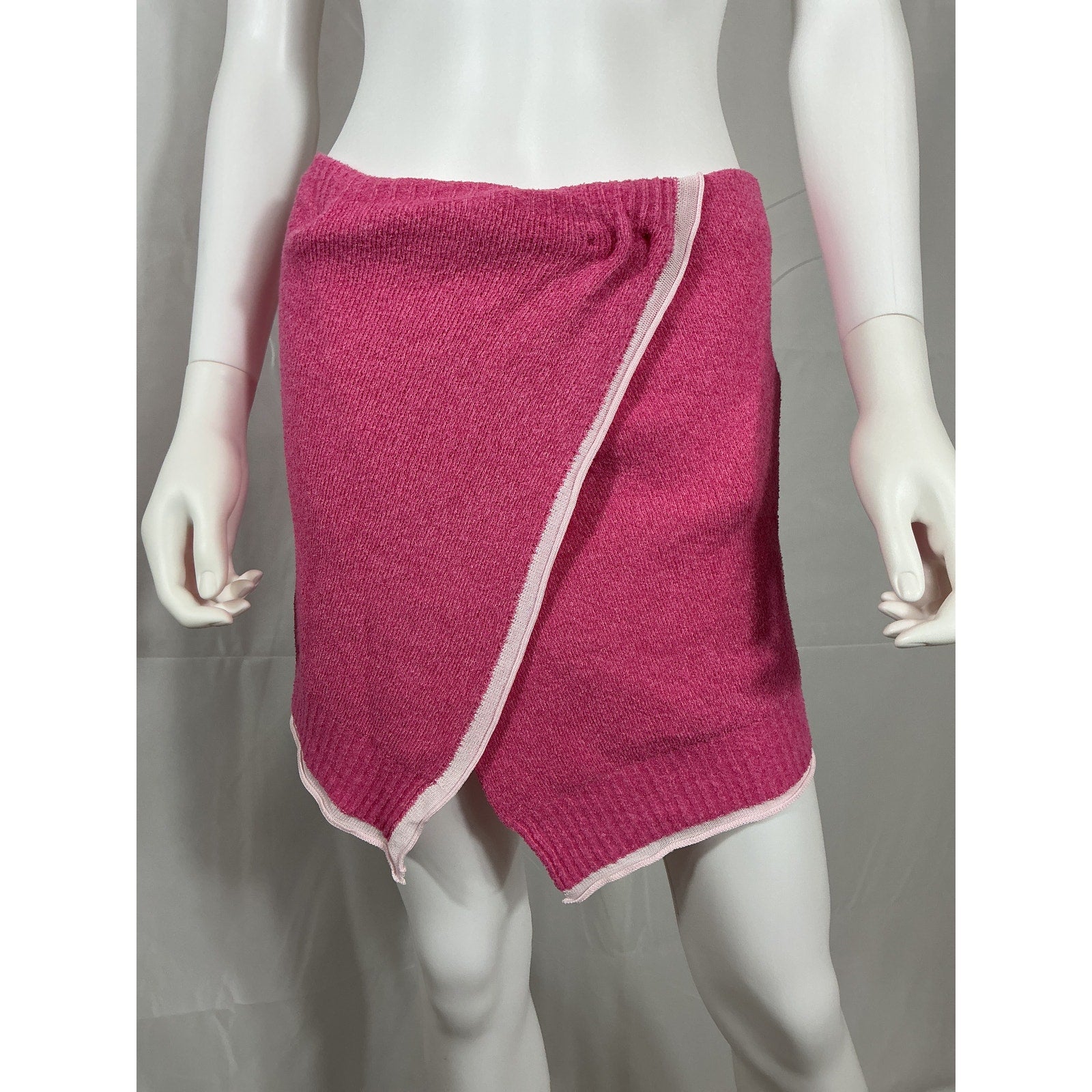 Jacquemus 'La Jupe Bagnu' Pink Terry Cloth Skirt Size 36 - NWT