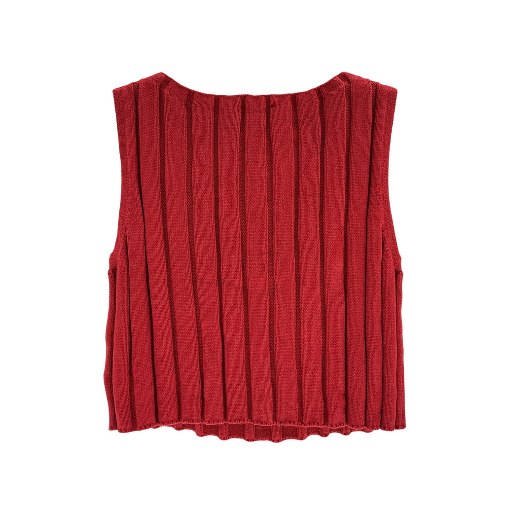 Reformation 'Callie' Red Cotton Sweater Tank Top Size M