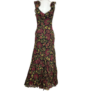 Hill House Home Floral Multicolor Augustina Maxi Dress Size XXS
