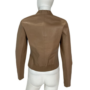 Lamarque Sleek Mocha And Gold Chapin Jacket Size S