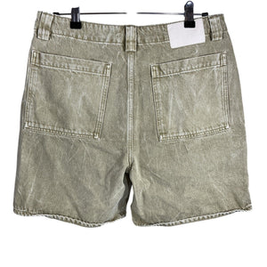 Grlfrnd Distressed Green Lindsey Long Cargo Shorts Size 27