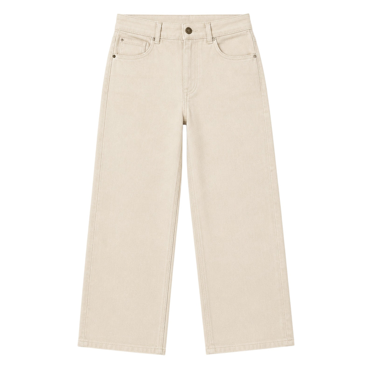 Sezane Classic Beige Le Crop Denim Jeans Size 38