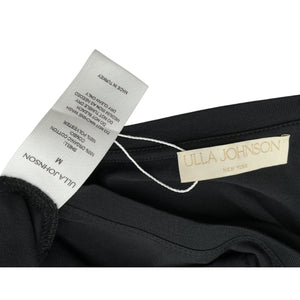 Ulla Johnson Ruched Black Lilia Dress Size M