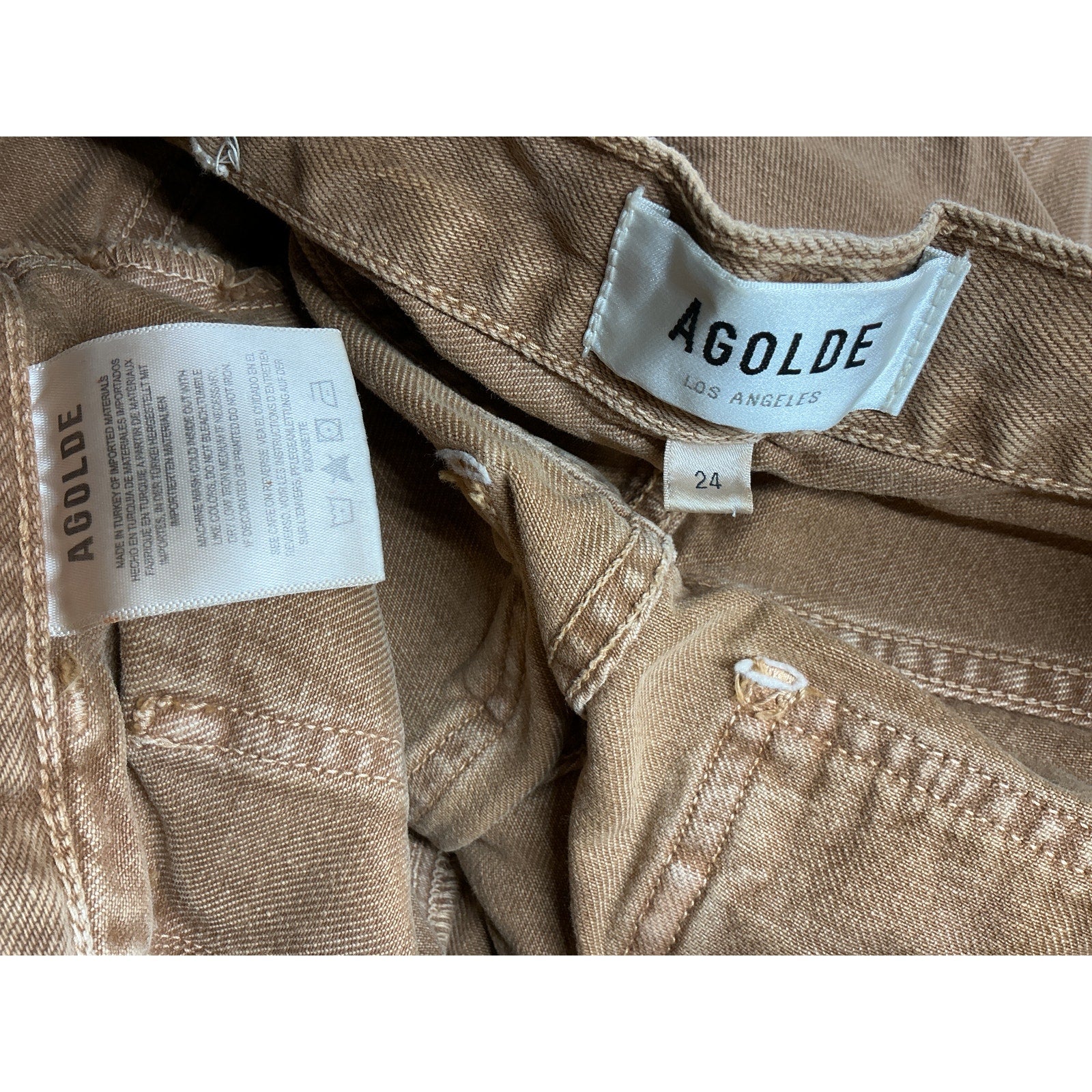 Agolde Cooper Brown Cotton Cargo Size 24