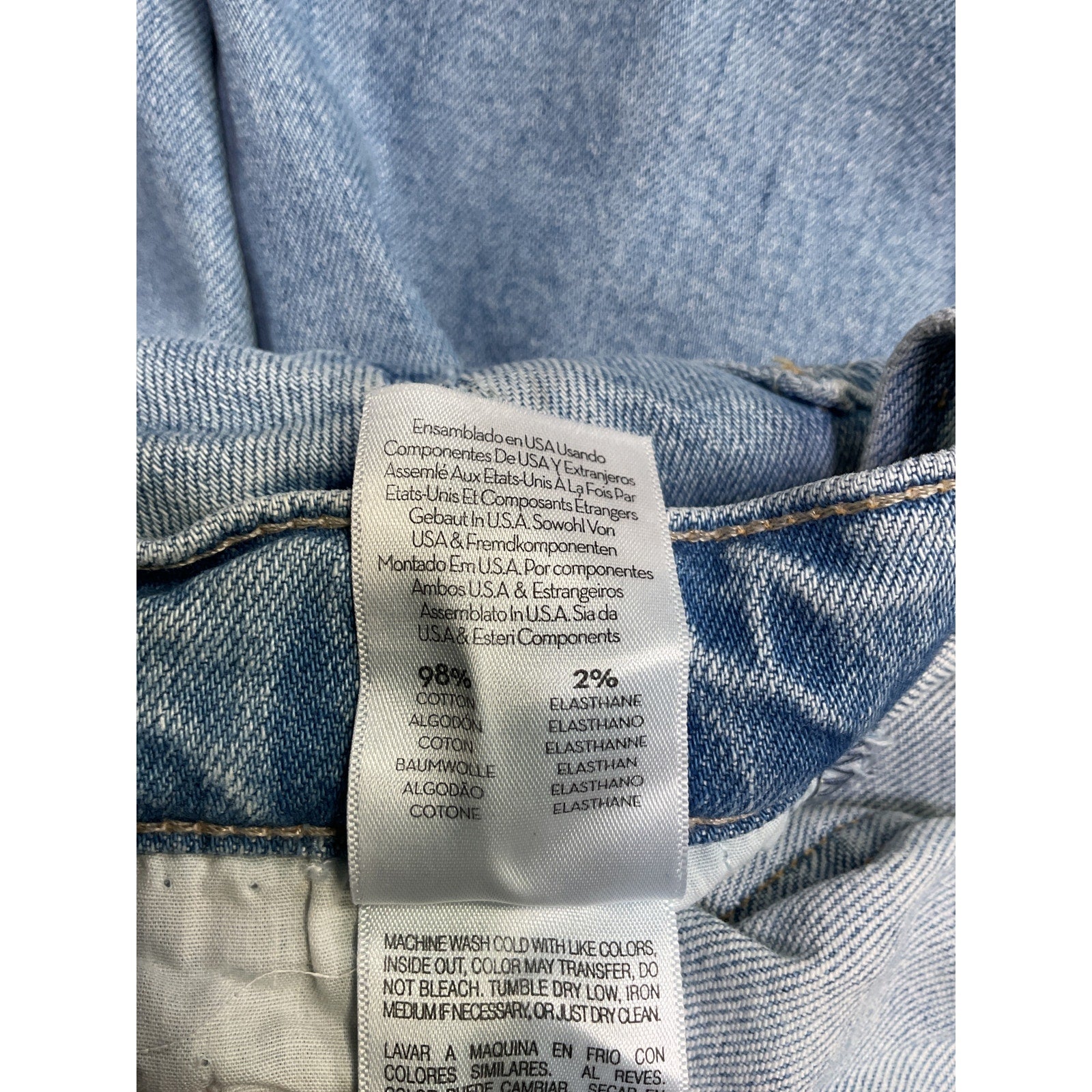 Mother Blue Cotton High Waisted Rider Skimp Jean Size 28