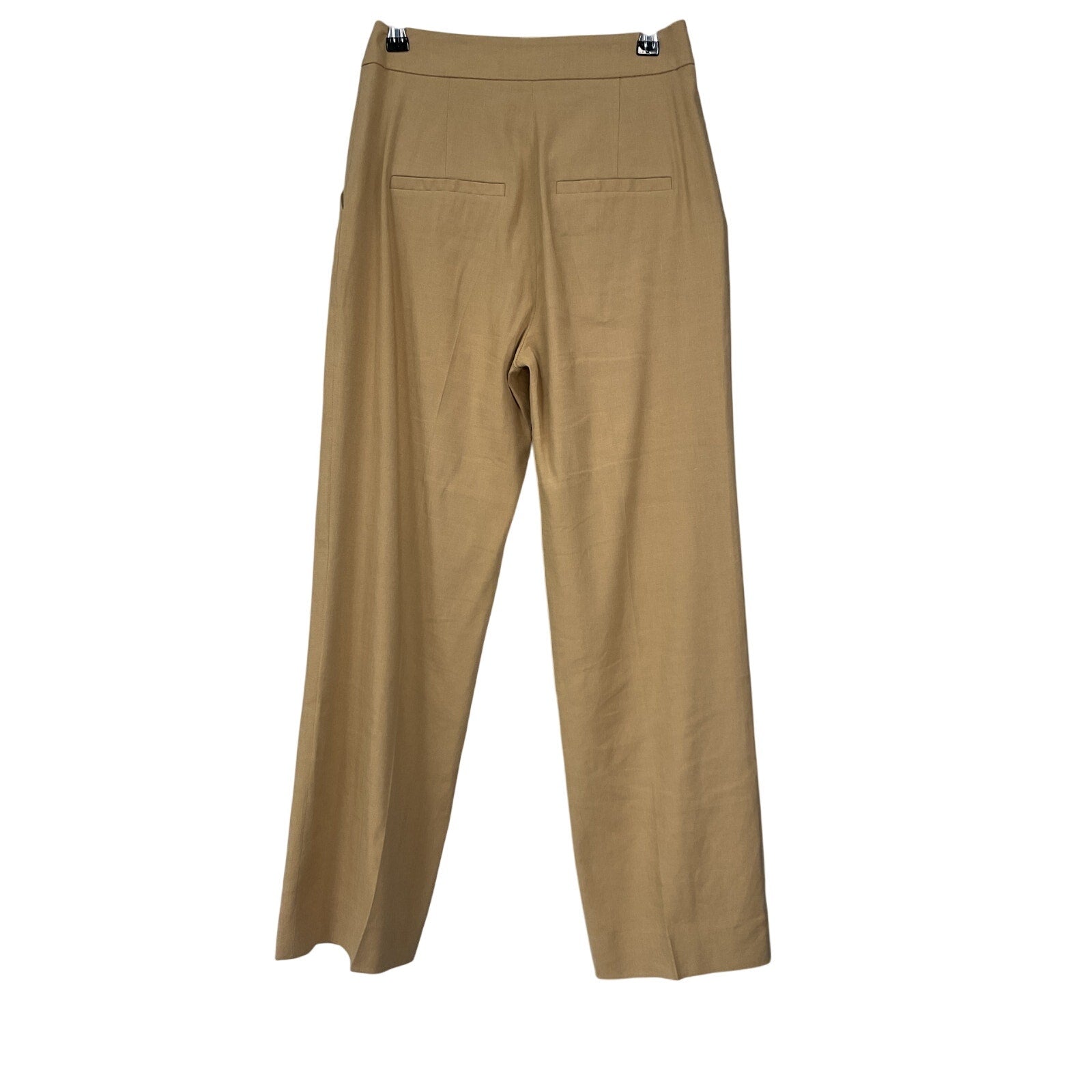 Veronica Beard 'Brixton' Beige Linen Cropped Wide-Leg Pants Size 0