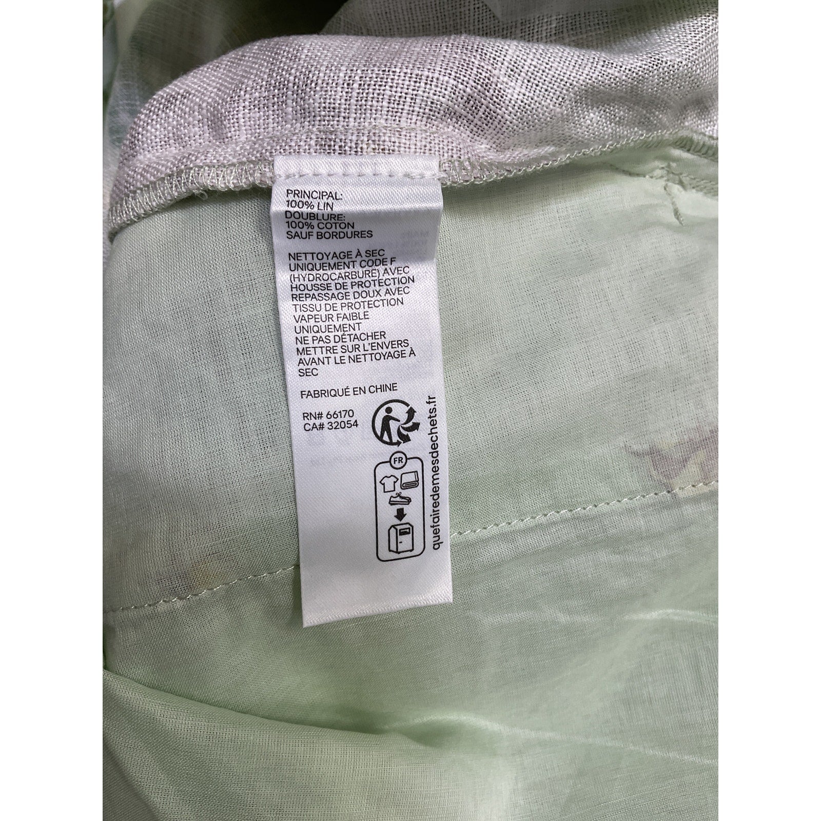 Zimmermann Green Linen Floral-Print Straight-Leg Pants Size 1 - NWT