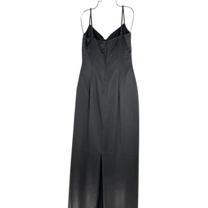 Reformation Satin Black Sathia Maxi Dress Size 4