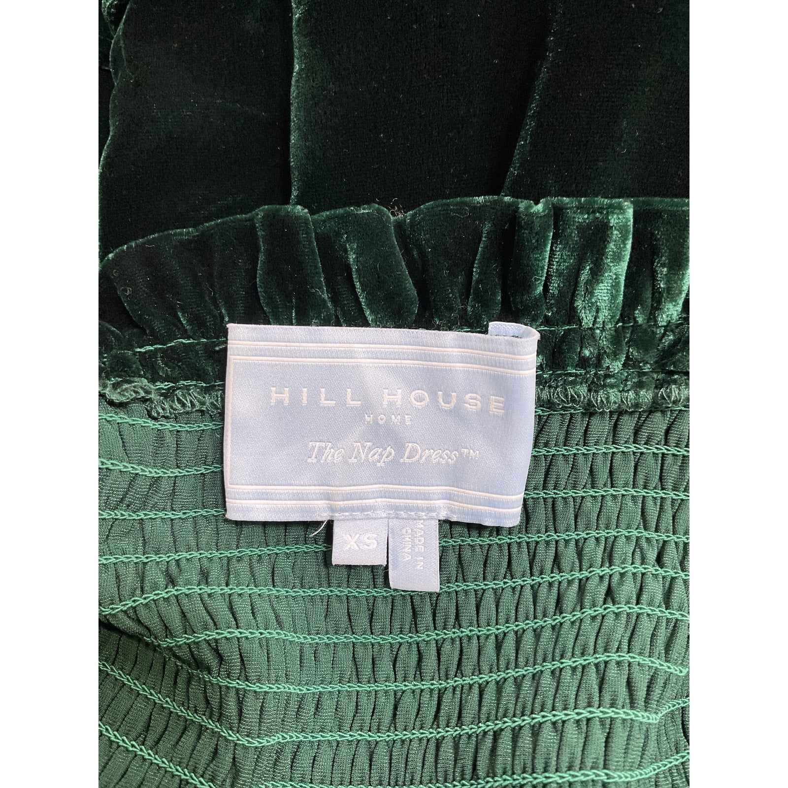 Hill House Home 'The Ellie' Green Cotton Nap Dress Size XS