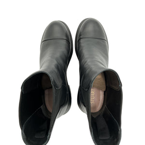 Stuart Weitzman Sleek Black Norah Chelsea Boots Size 8