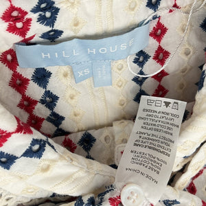 Hill House Home Embroidered Multicolor Annette Blouse Size XS