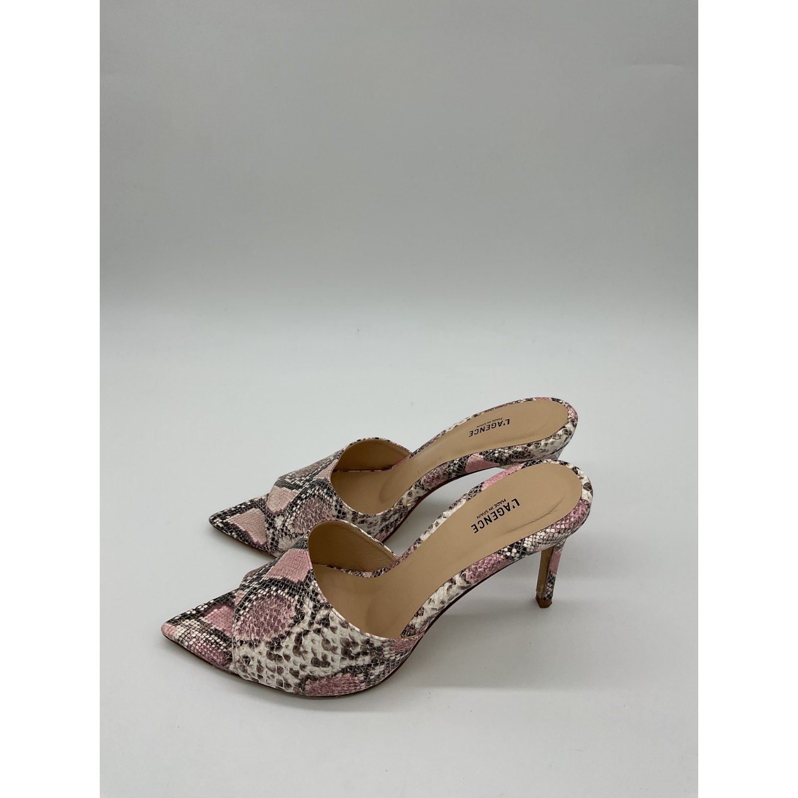 L'Agence 'Lolita' Pink Open Toe Mule Size 40