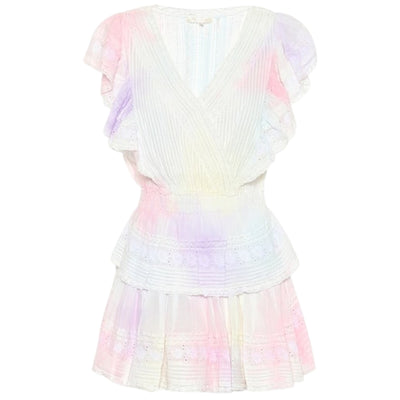 Loveshackfancy Ruffled Multicoloured Gwen Minidress Size XS