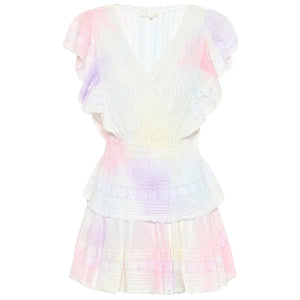 Loveshackfancy Ruffled Multicoloured Gwen Minidress Size XS