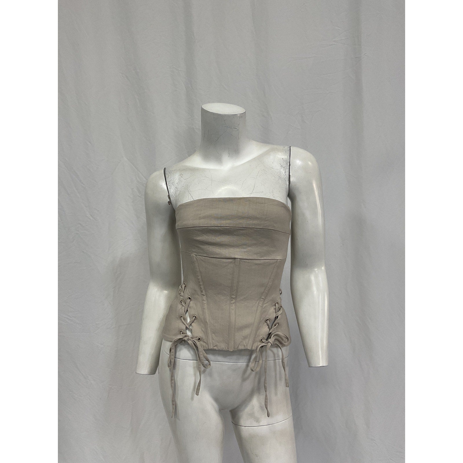 Lpa 'Pietra' Beige Linen Corset Top Size S