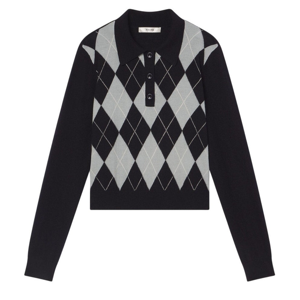 Frame Classic Multicolor The Argyle Polo Sweater Size S / P